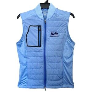 JOHNNIE-O "Duffy" 2-Way Zip Front Quilted Vest Delray Blue UCLA Logo Men's Small